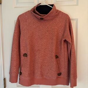 Maurices Pink Cowl Neck Sweater with Textured Fabric